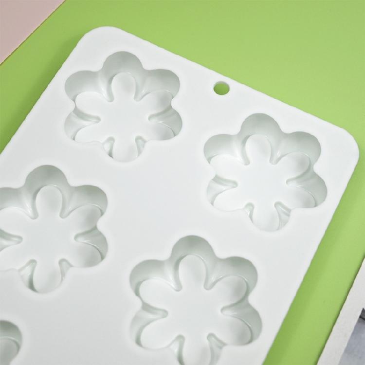 6-cavity Six Petals Flower Silicone Mold Mousse Cake Decorating Baking Tool