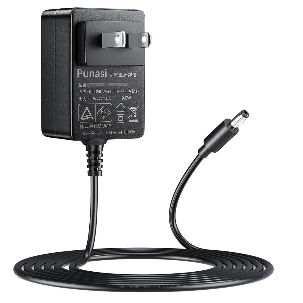 Punasi ZOOM AC Adapter 9V DC9V Output 9V 1A AC Adapter Center PSE Certified 200cm AD-16 (-) 5.52.1mm Length