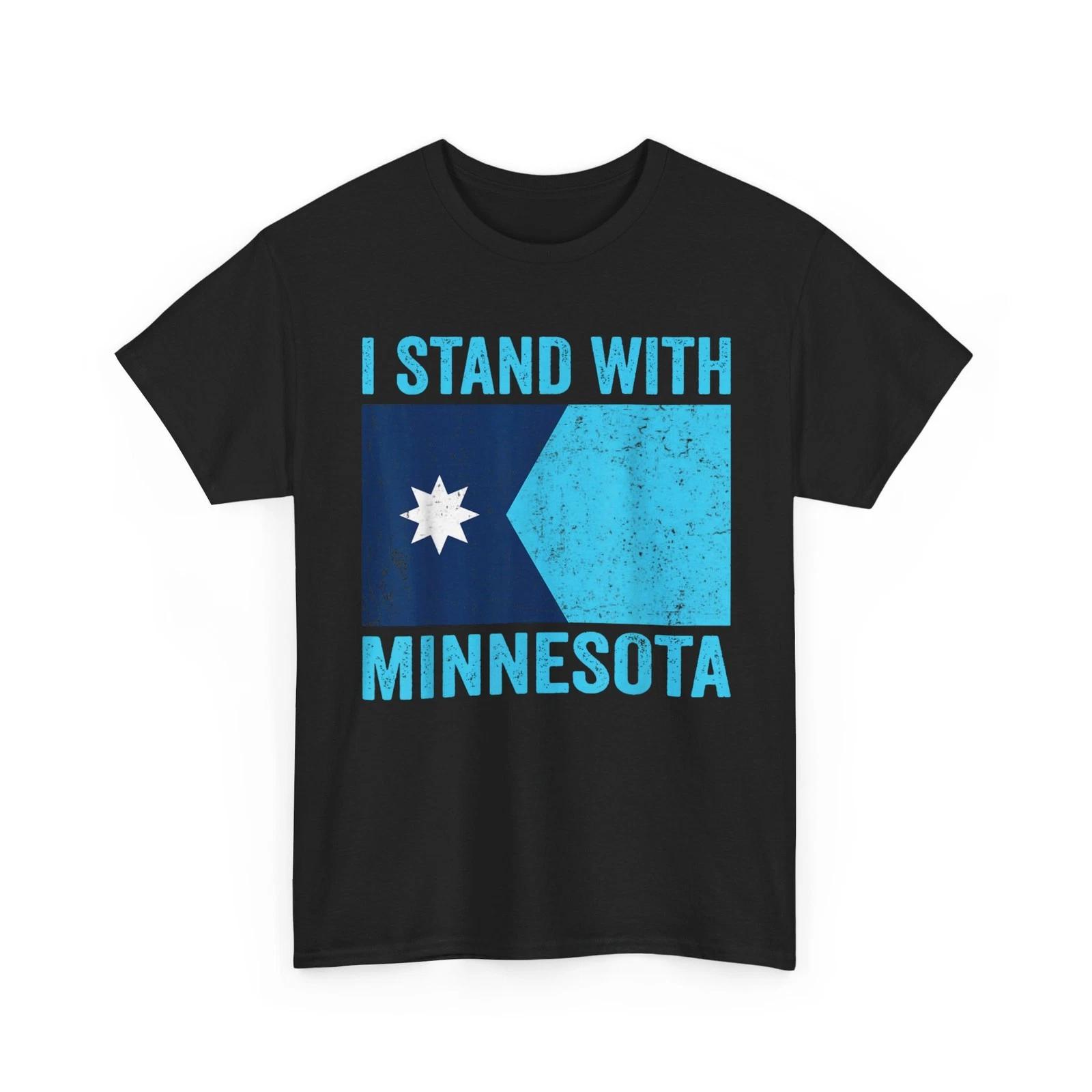 I Stand with Minnesota T-Shirt, Minnesota Flag Women Men Shirt XL