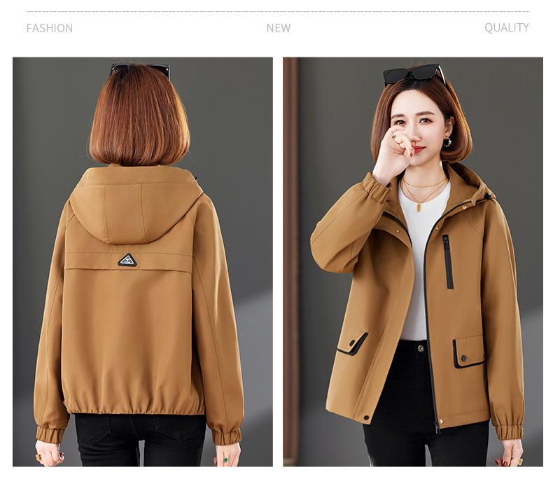 2025 Fashionable Spring & Autumn Windbreaker for Petite Women - GE2503