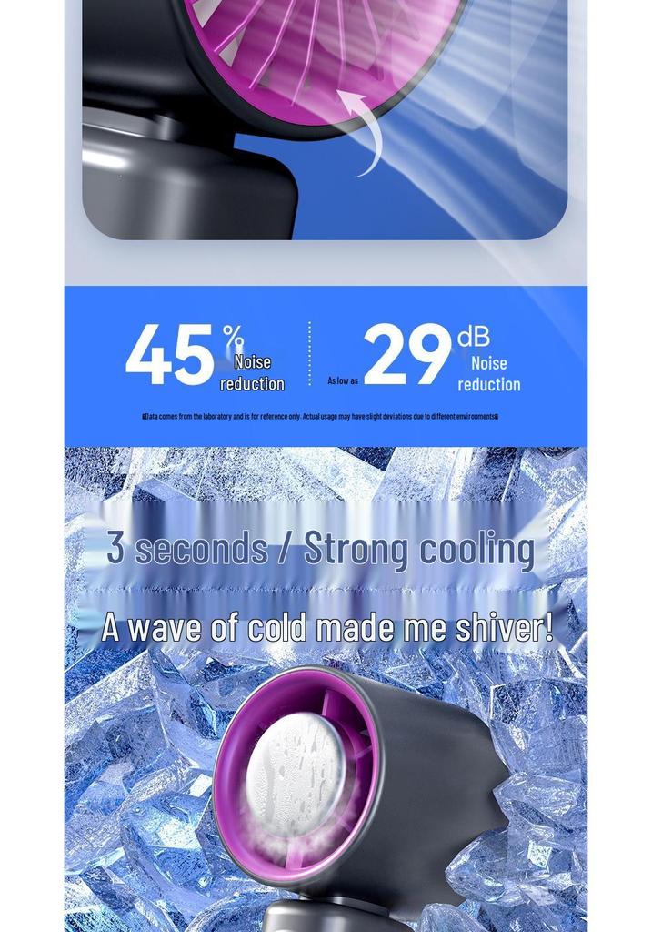 Portable Silent Cooling Mini USB Rechargeable Handheld Fan with Ice Pack