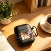 Black Shell Cute Cat Big Photo for Apple AirPods 1 /1/1 Generation Protective Shell Cover Pro Bluetooth Ear