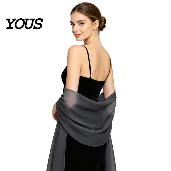 Comoda Coperta per Eventi Speciali Sciarpe e Coprispalle da Donna Abiti da Sera, Foulard da Matrimonio Trasparente Sposa, Sciarpa in Chiffon Morbida Abito Formale Donna, Elegante