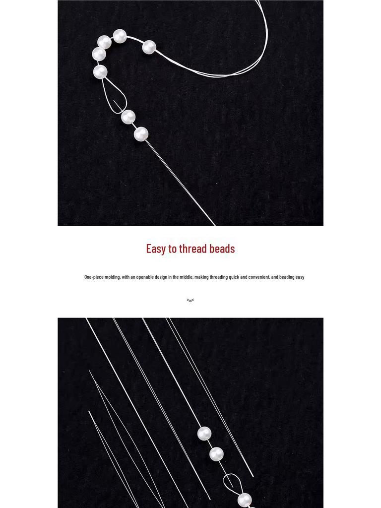 Wenwan Crochet & Beading Set: Steel Wire Hooks, Twisted Needles, and Stringing Line for Buddhist Beads