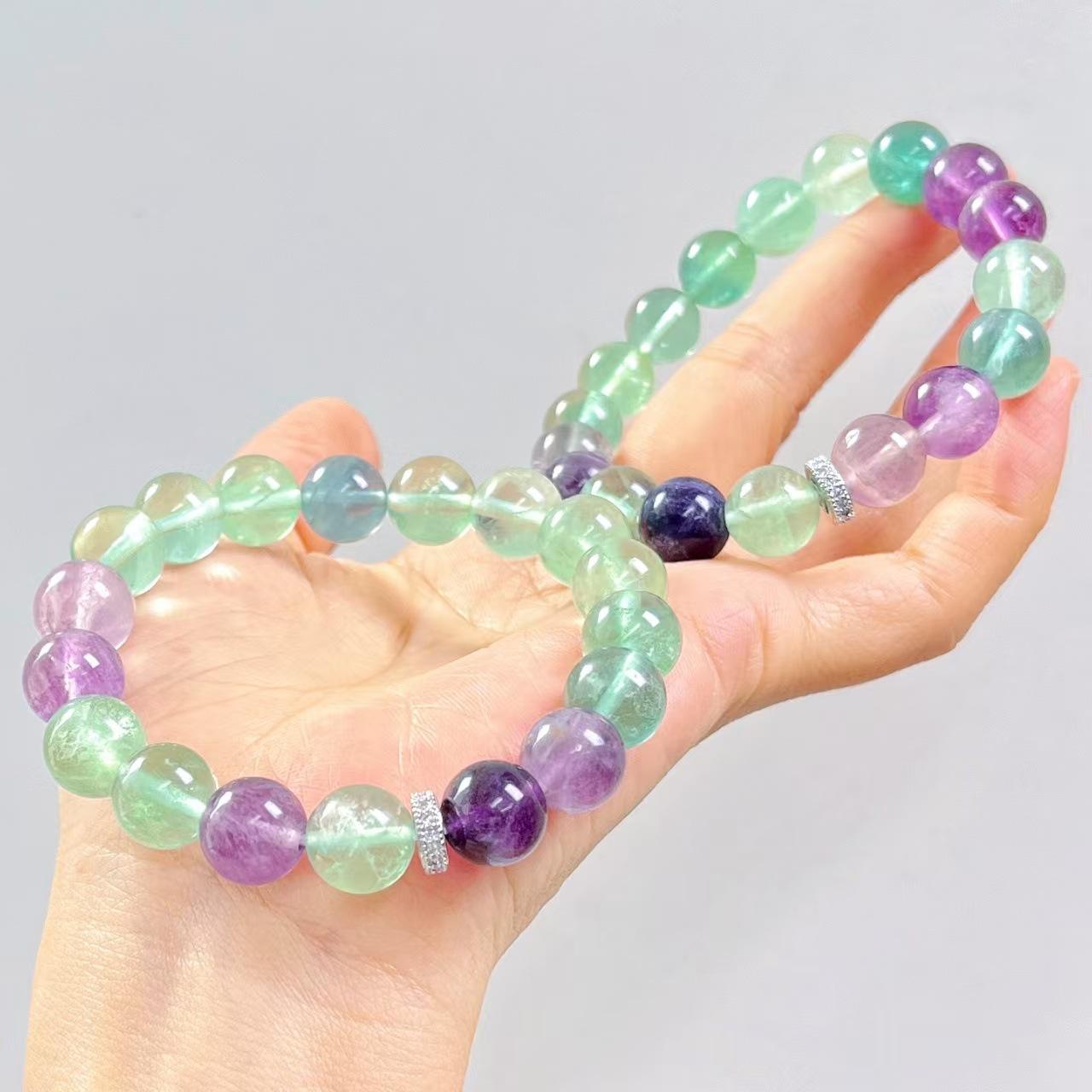 

10Mm Retro Design Feeling Natural Chlorophyllite Atmosphere Feeling Bracelet Bracelet