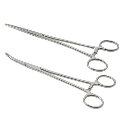 1pc Stainless Steel Hemostatic Forceps Surgical Forceps Tool Hemostat Locking Clamps Forceps Fishing Pliers Curved/Straight Tip