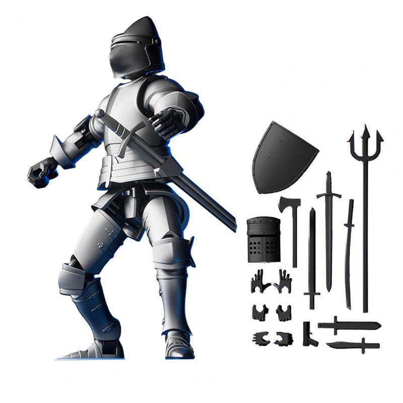 Rytířské akční figurky Paladin 13 kloubový pohyblivý měnící tvar robot 3D tištěná figurína postava sestavit hračky dárky pro děti