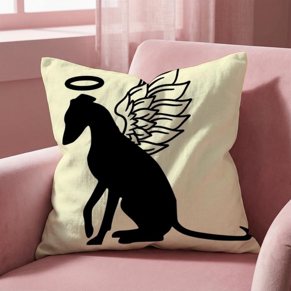 Derp Whippet Cute Cushion Cover Multi-Scene Pillow Cover for Home & Car - Reversible, Soft & Durable for Daily Use