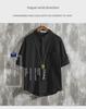 Men's Trendy White Linen Three-Quarter Sleeve Shirt - Loose and Lightweight Summer Fit