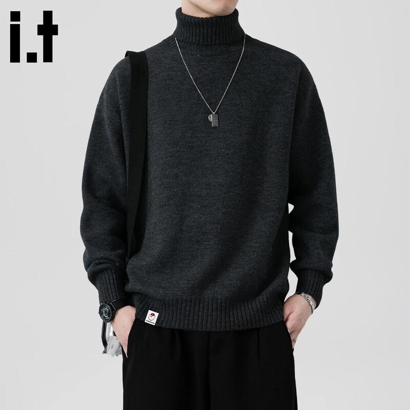 CHOCOOLATEit Men's Winter Loose Turtleneck Sweater