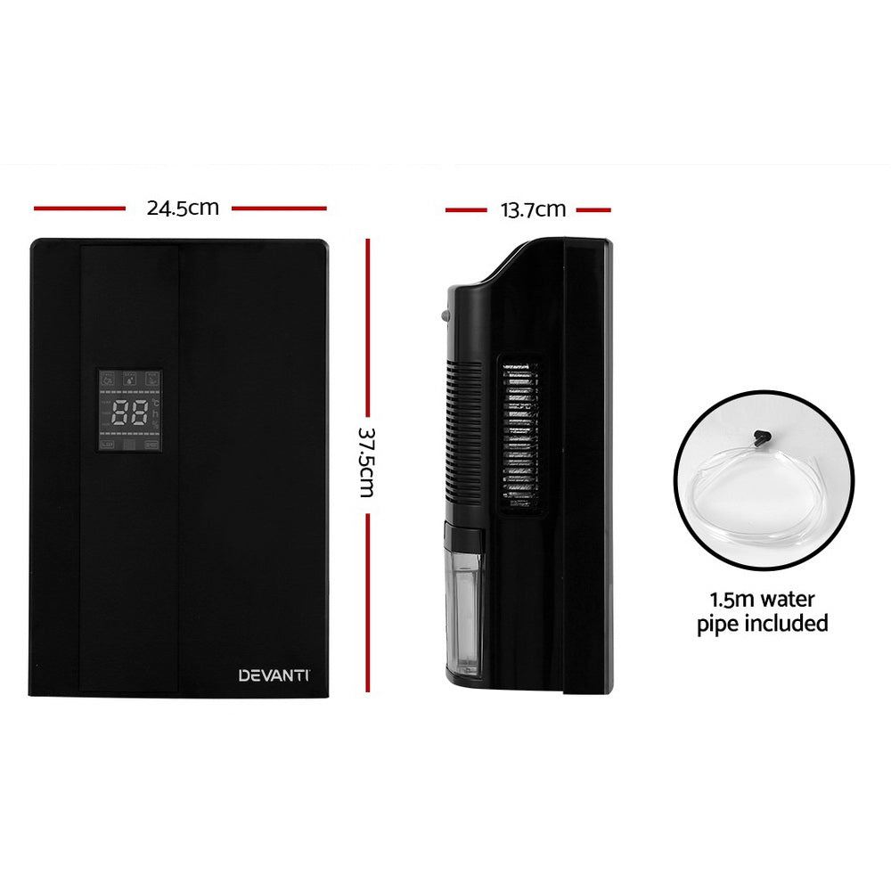 Dehumidifiers Devanti 2L Dehumidifier Air Purify Black