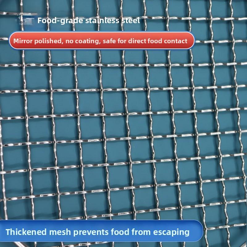 Food Grade 304 Stainless Steel Square Grill Mesh Pork Smoking Rack Charcoal Grill Cooking Tool for Indoor And Outdoor BBQ