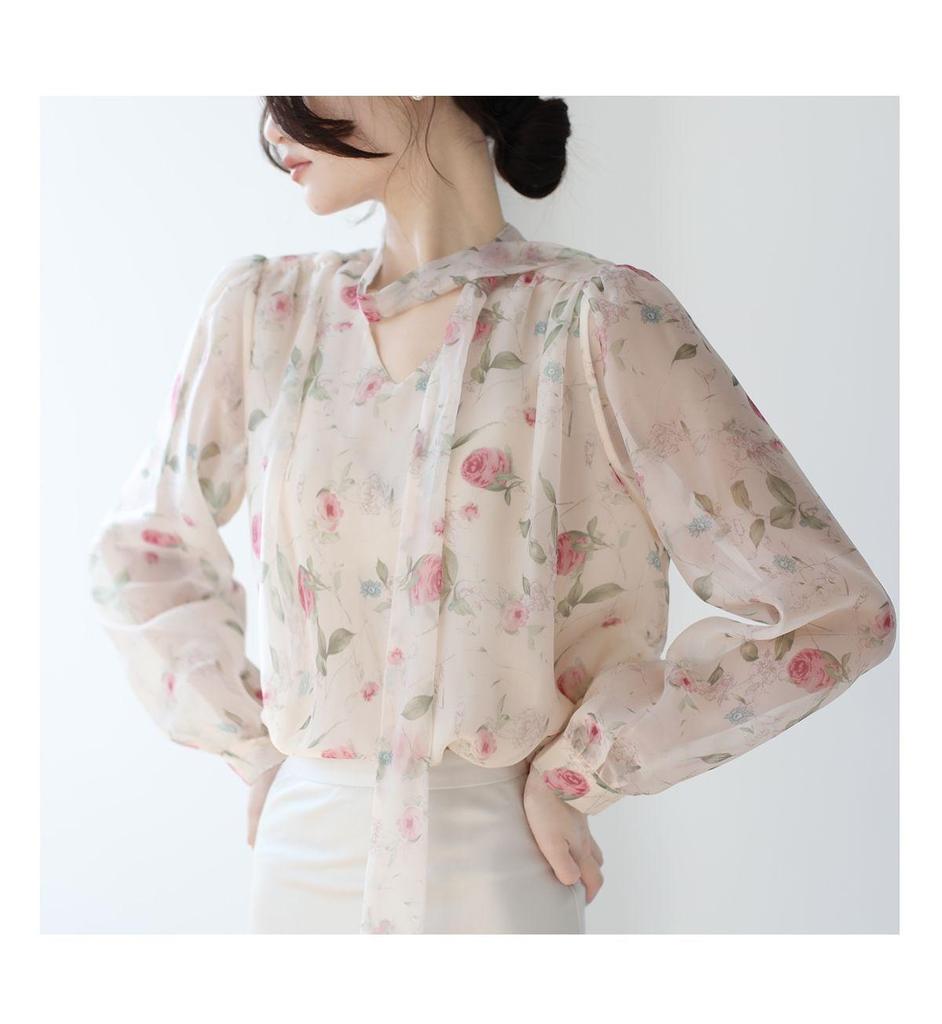 2024 Spring Women's Floral Outerwear Shirt - Elegant, Loose Fit, Versatile Fashion