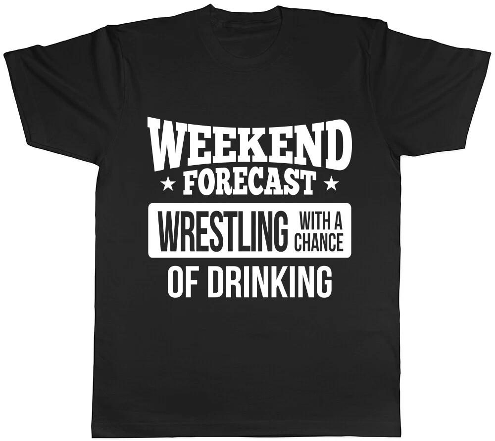Weekendecast Wrestling with a Chance of Drinking Mens Womens Ladies T-Shirt M