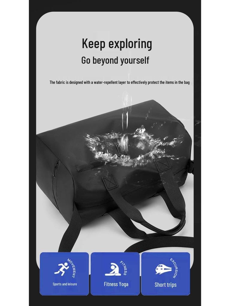 Men's Casual Crossbody Gym Bag: Large Capacity with Dry/Wet Separation for Travel