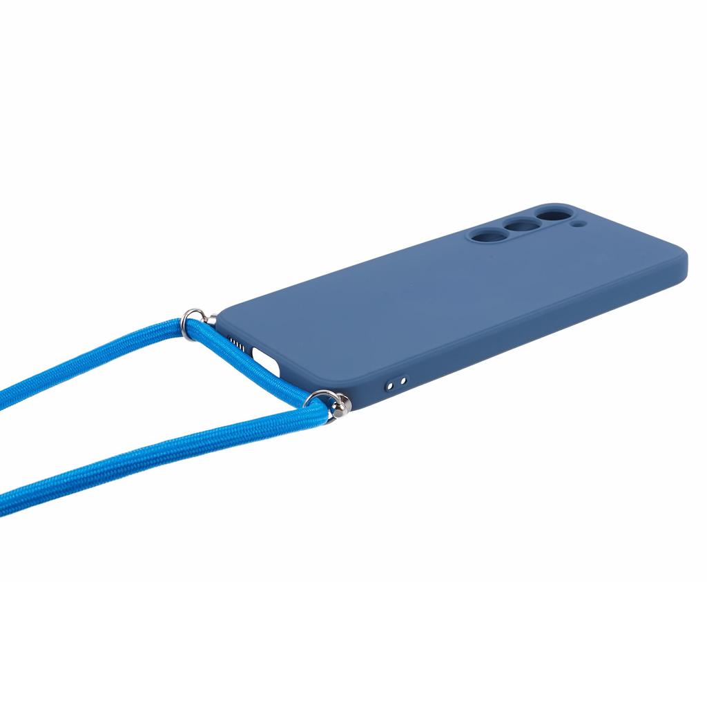 For Samsung Galaxy S23+ Case TPU Rubberized Phone Cover with Long Lanyard