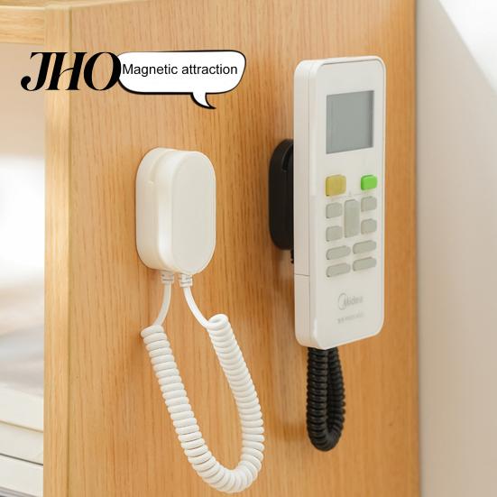 Geen Boor Afstandsbediening Houder Magnetische Bediening met Veerveren Koord Zelfklevende TV Organizer Airconditioner Anti-Verlies Intrekbare Lijn Wandmontage Opslag