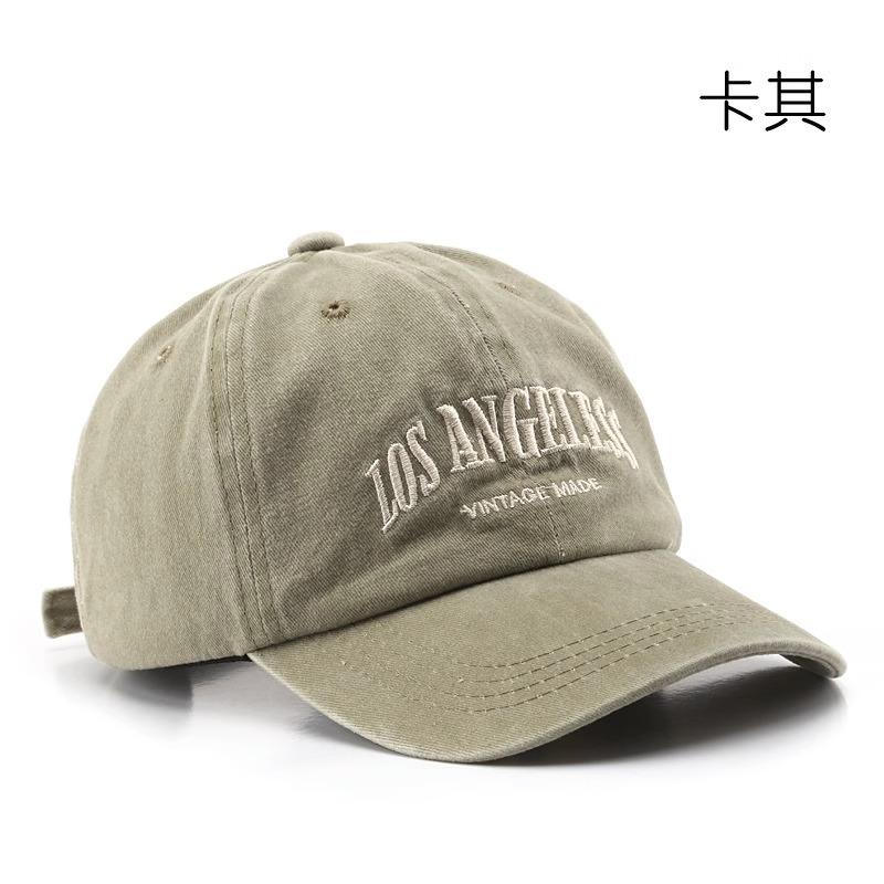 Autumn and Winter Baseball Cap Men's High-end Hat Men's Retro Washed Denim Old Trendy Brand Big Head Circumference Cap Women
