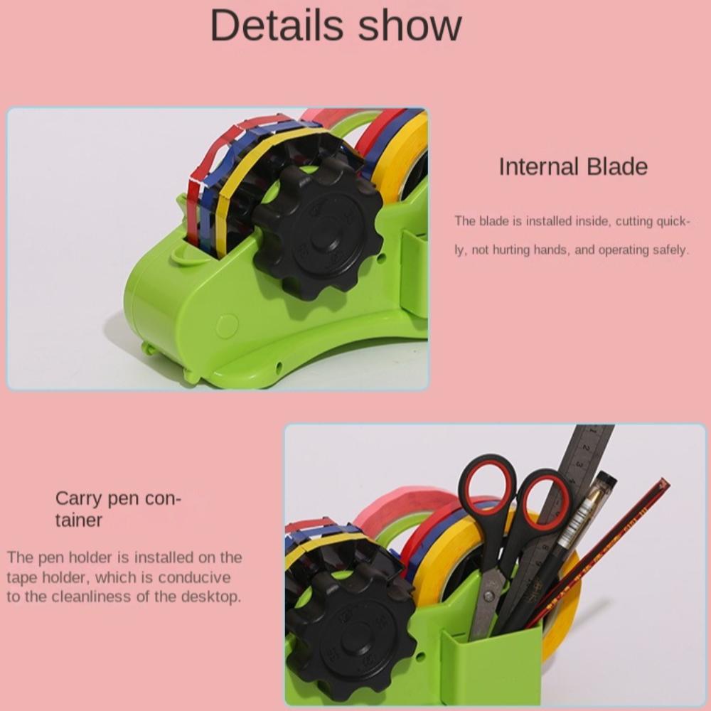 Reusable Thermal Tape Dispenser with Compartment Tape Holder Semi-Automatic Tape Dispenser Office