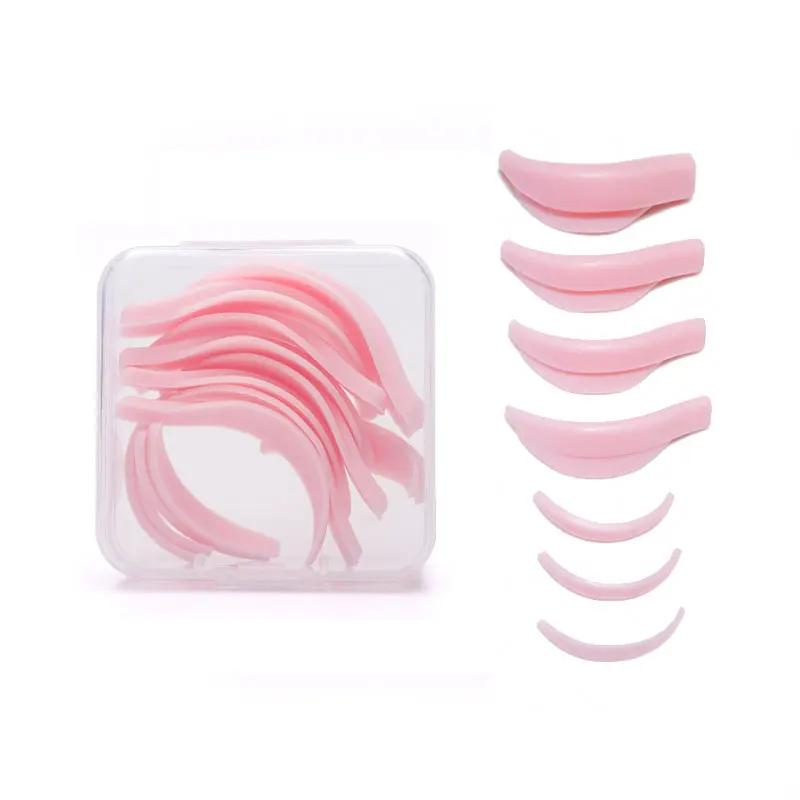 7 Pairs Silicone Eyelash Perm Pad Lashes Lifting Kit Rods Shield Recycling 3D Eyelash Curler Makeup Tools