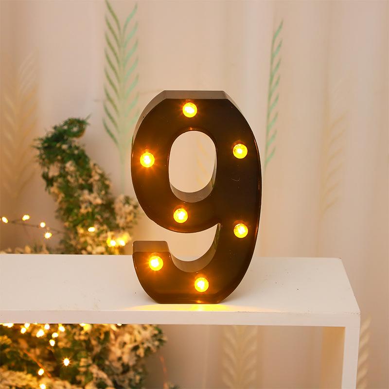 Cross-border Hot-Selling Black LED Letter Lamp for Proposal, Festival Decoration, and Ambiance Arrangement