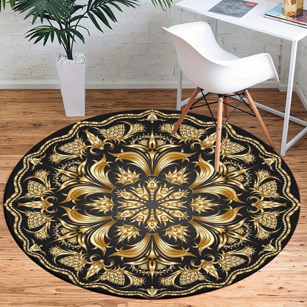 

1pc Retro 2153976065 Pattern Round Floor Mat, Non-slip for Living Room Bedroom Chair Carpets Home Decor Gifts, Home Decor Room Decor Outdoor 80cm by 80cm