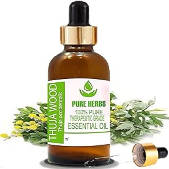

Pure Herbs Thuja Wood (Thuja occidentalis) Pure & Natural Therapeutic Grade Essential Oil Glass 5 ml