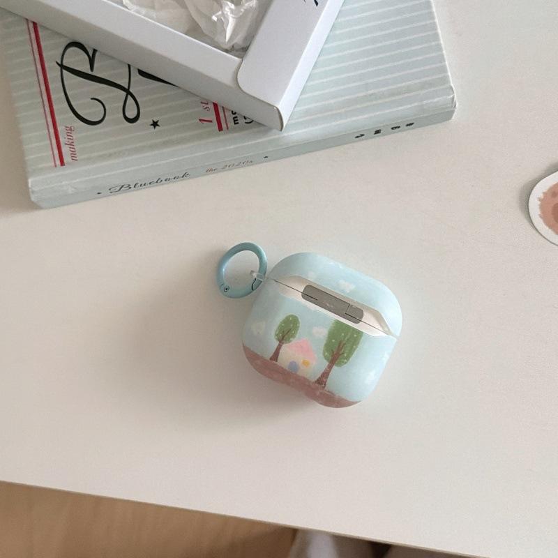 Milk blue cloud hut applies to Apple AirPods 1st generation protective case Pro1 Bluetooth headset case pro1 generation
