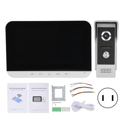 פעמון דלת וידאו 7 אינץ' TFT LCD אינטרקום דלתפון חוטי Wifi פתיחה מרחוק צג