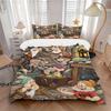 3pcs Seven Dwarfs Mining Quilt Cover Set - Soft & Comfortable Polyester Fabric, All-Season Breathable Comforter Set For 1 Quilt Cover & 2 Pillowc