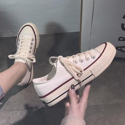 Canvas Schoenen Vrouwelijke Studenten Veelzijdige Stoffen Schoenen Harajuku Hong Kong Stijl Retro Hong Kong Stijl Boardschoenen