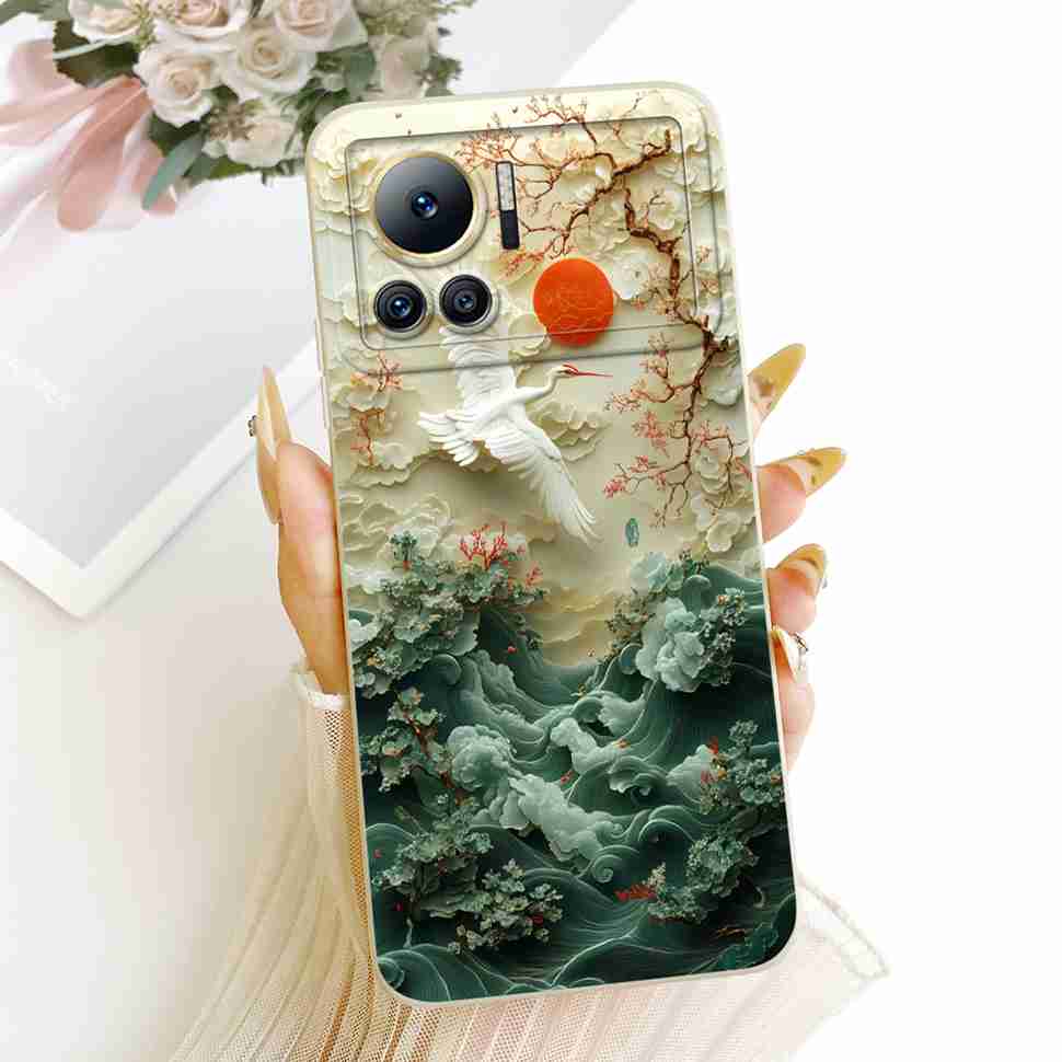 For Infinix Note 12 VIP Case Cute Cat Cartoon Flower Silicone Cover For Infinix Note12 VIP 12 Vip X672 6.7" Phone Cases Coque