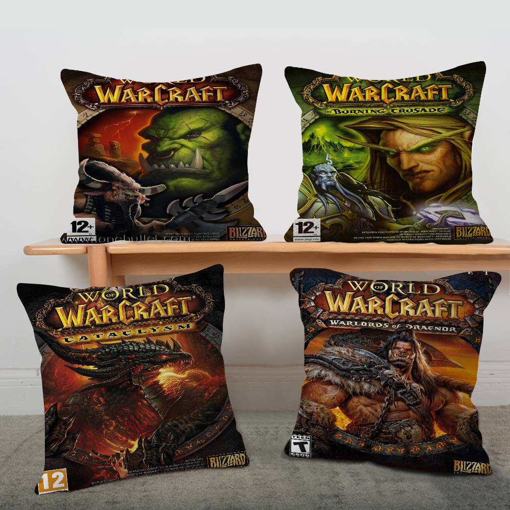 W-World of W-Warcraft Spiel Dekorative Raumästhetik Kissenbezug Heimdeko Schlafzimmer Sofa Bett Couch Kissenbezug 45x45