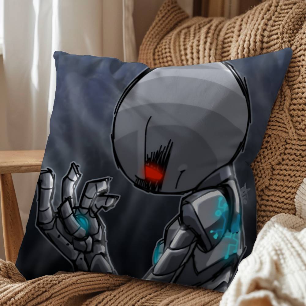 Game Henry Stickmin Collection Pillow Case Square DoubleSided Printing Short Plush Sofa Cushion Cover Bedroom Bedside Pillow