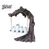 Ghost Figurine for Home Decor On Tree Swing Halloween Decor Resin Spooky with Vintage Unique Tabletop Base Festive Party Ornament Trick or