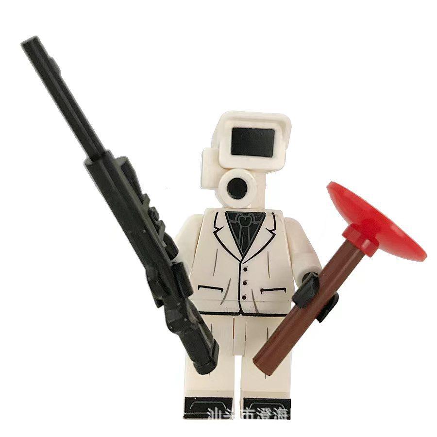 Skibidi Toilette TV-Mann Lautsprechermann Kamera-Mann Bauklötze Set, Actionfigur Modell, Kreative Bausteine, Geschenk für Jungen Kinder