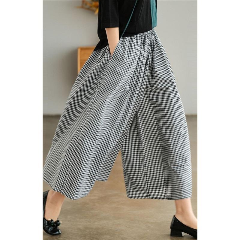 Pants for Women Summer Plus Size Loose Pants Versatile Casual High-waisted Wide-leg Linen Pants