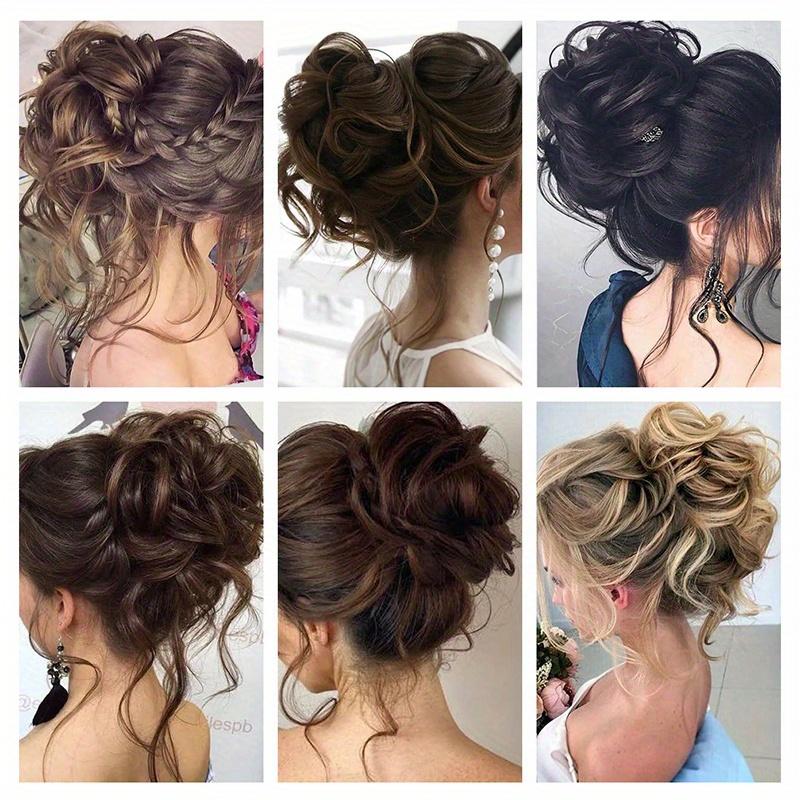 Synthetischer Haarknoten Damen Pferdeschwanz Haarverlängerung Scrunchie Elastisch Dutt Haarteile Scrunchie Wickel