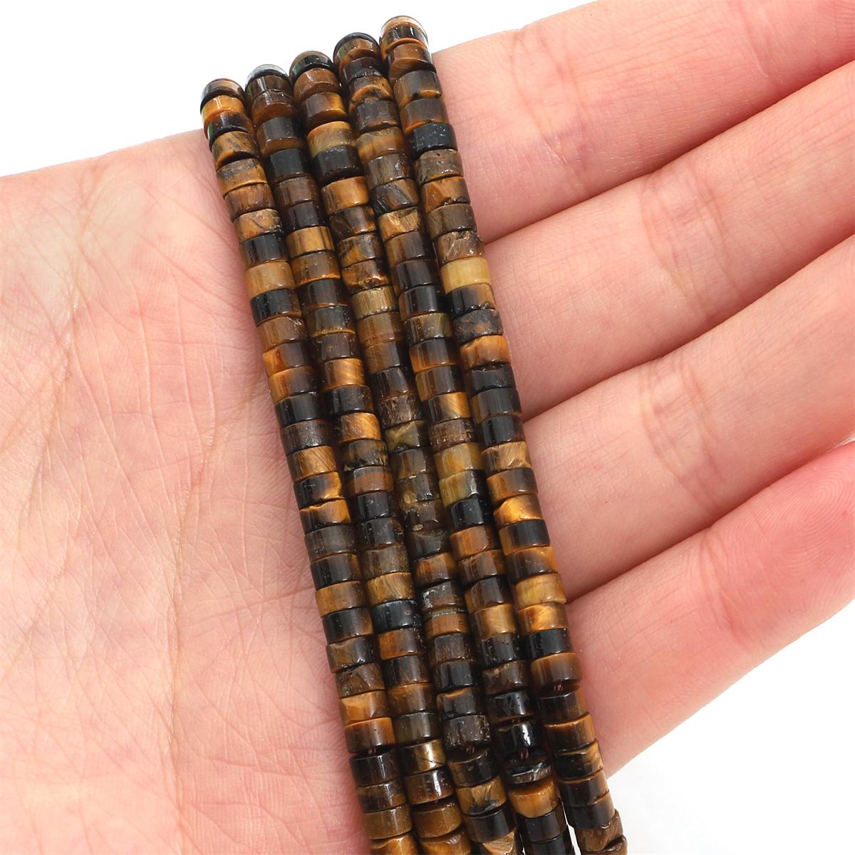 

2x4 мм бирюзовые агаты нефритовые бусины-разделители плоские круглые бусины из натурального камня аметист тигровый глаз бусины для изготовления ювелирных изделий DIY браслет ожерелье серьги Yellow Tiger Eye