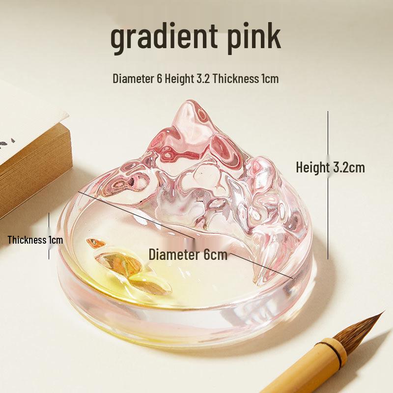 Thousand Miles of Rivers and Mountains Ink Dish - Multi-functional Brush Licker and Four Treasures Holder