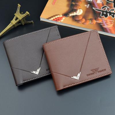 Vintage Design Men Short Wallets Artificial Leather Card Holder Purse for Man Male Business Soft Wallet Purses GZW