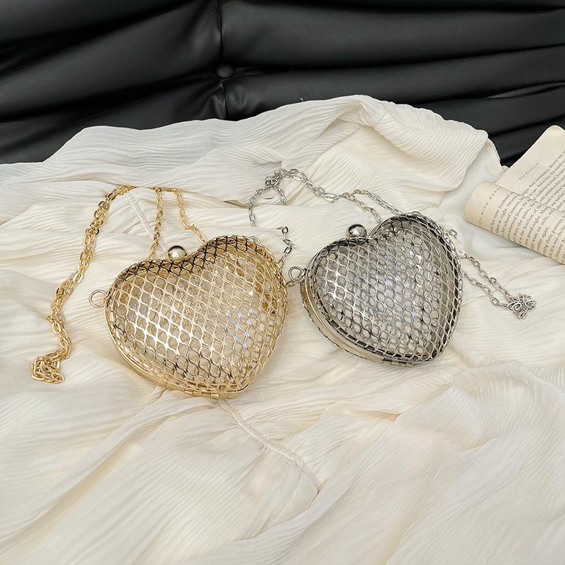 Transparent Jelly Love Bag 2025 New European and American Fashion Hollow Personality Niche Versatile Women's Chain Bag