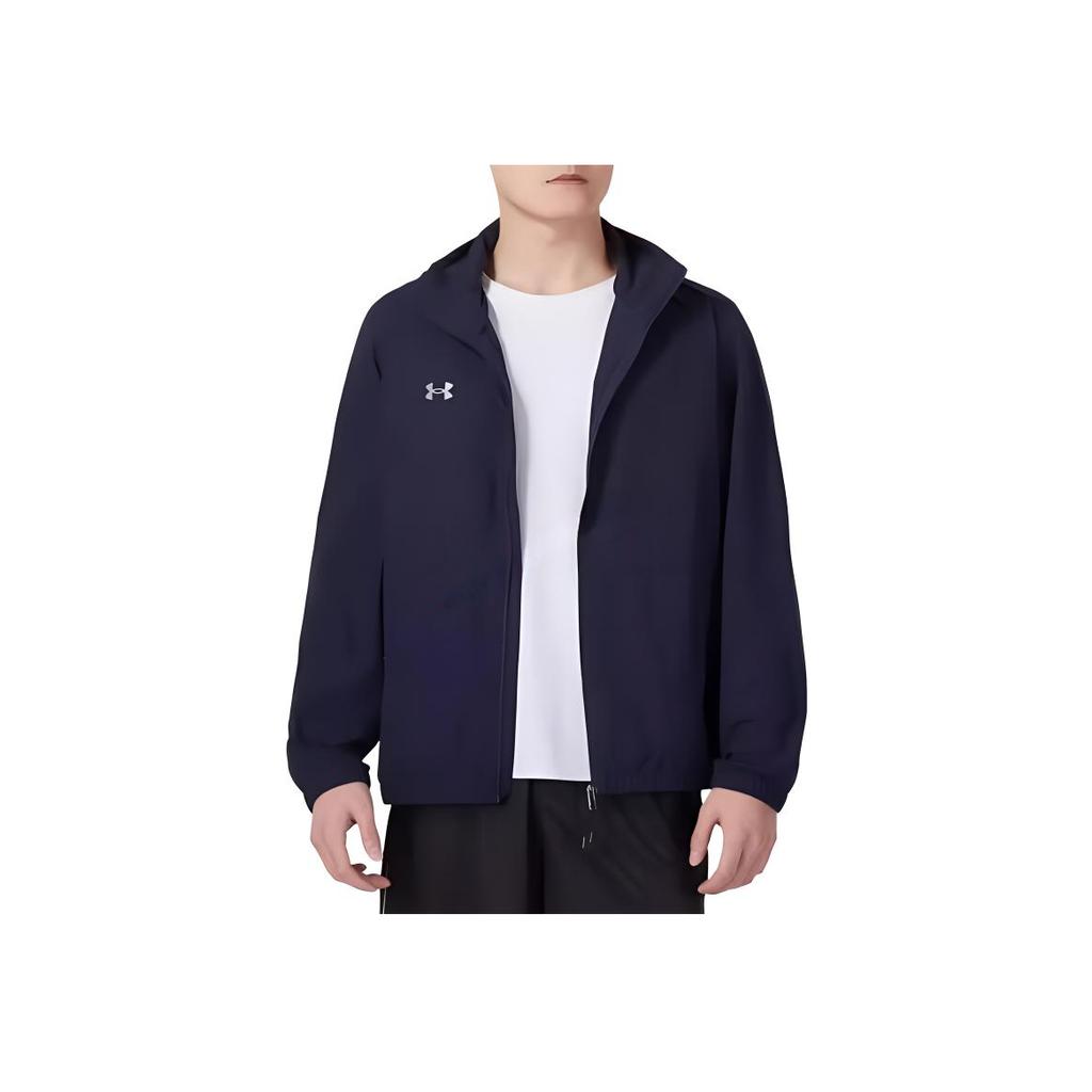 Under Armour Windproof Zip-Up Hooded Long Sleeve Jacket Unisex Jackets Blue 24500401-409