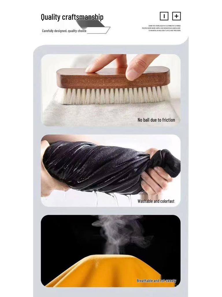 Fluffy Brushed Long-Sleeve T-Shirt: Cozy, Loose Fit Ideal for Autumn & Winter; Perfect as a Base Layer or Standalone, with Full Coverage.