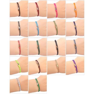 Verstellbares geflochtenes gewachstes Kordelarmband Vintage-inspiriertes Design mit Kupferverschluss Schmuck für Frauen Männer Alltagskleidung