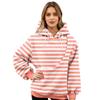 Women's Pullover Striped Print Top Long Sleeve Sports Flannel Top