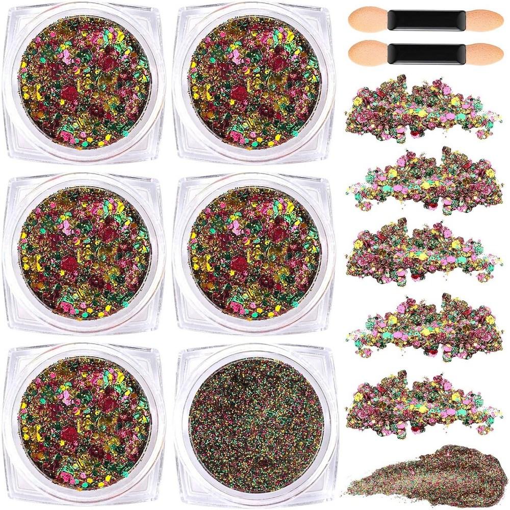 Tinyter Body Glitter Face Gold Purple Green Mix Festival Rave Hair Gel 1 Pcs Gold/purple/green