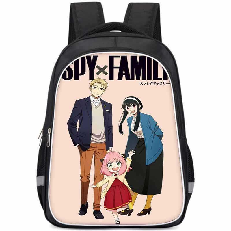 Geräumiger Spy Family Rucksack für Kinder Leichte Oxford-Stoff Schultasche