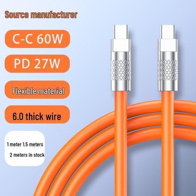 Apple PD27W-Compatible USB-C To USB-C 60W Fast Charging Cable for Laptops