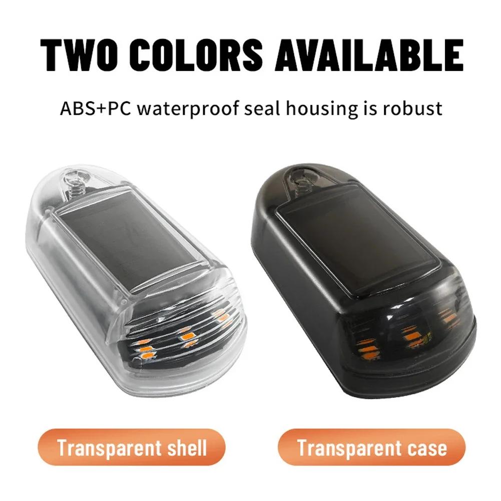 New 12V LED Solar Roof Mouse Light Punch-Free 7-Color App Control Wireless Cab LED Light For Trucks Modification Warning Light